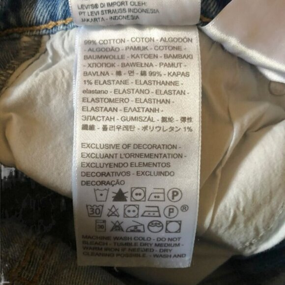 Levi’s 70s High Slim Straight Jeans Size 24 Light Wash Vintage Stonewash Style - Picture 13 of 15